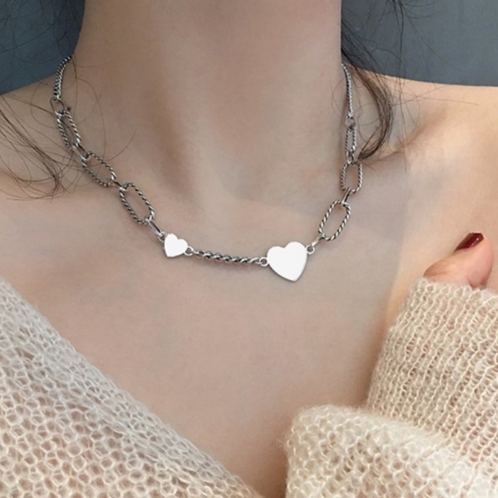 NEW NECKLACE 925 STERLING SILVER HEART NECKLACE - Picture 4 of 7